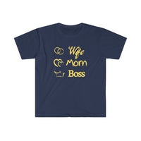 Wife Mom Boss - graphic tees mom shirts expressions clothing