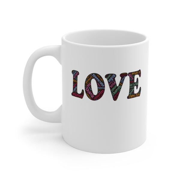 Love Mug Positive Vibes motivational coffee mugs with the word Love