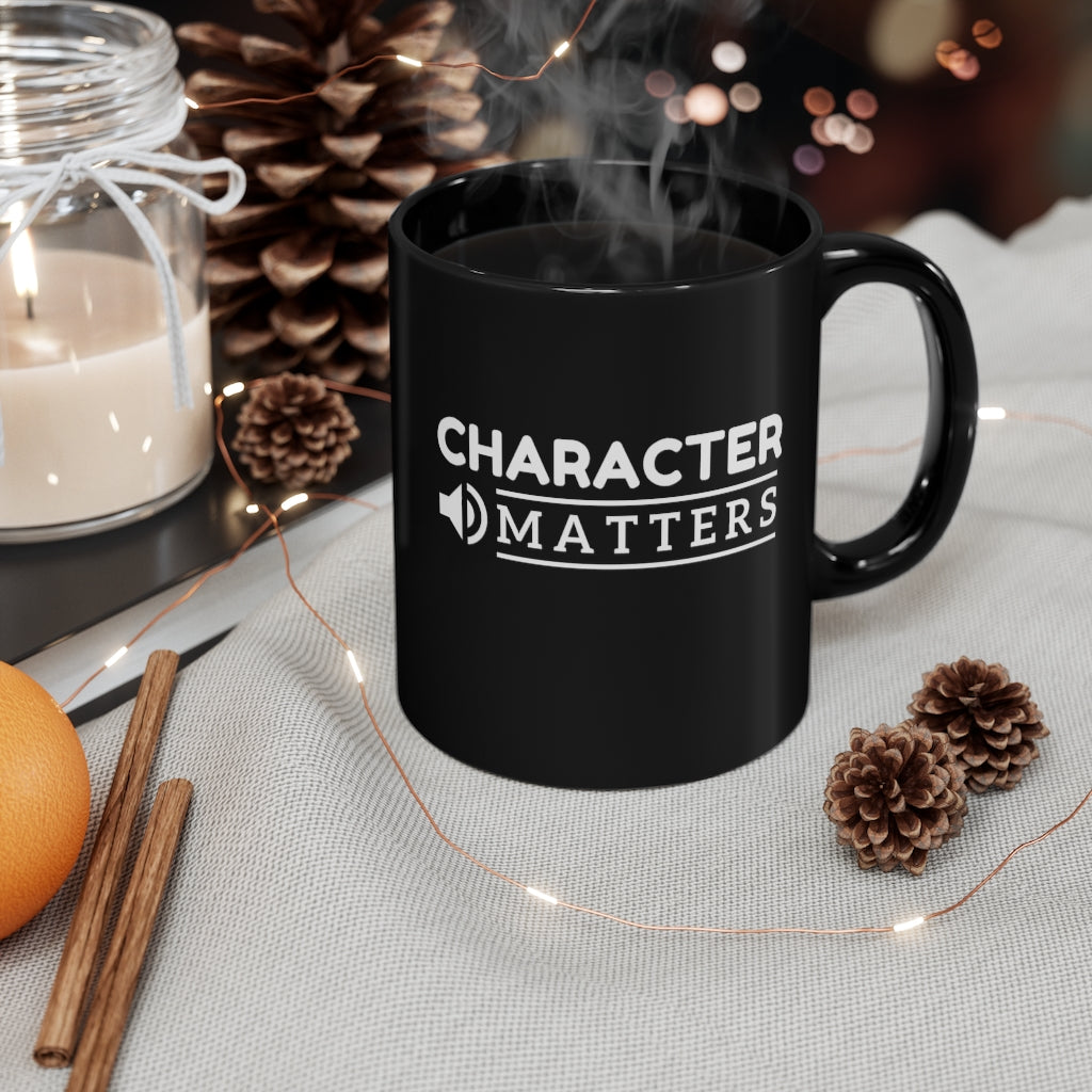 Character Matters printed on positive affirmations motivational mugs