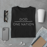 God One Nation T Shirt Patriotic Faith Shirts good for MLK, President, Memorial, Independence, and Veterans Day